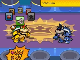 Bowser fighting Dark Bowser